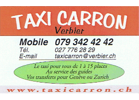Carte de visite de TAXI CARRON